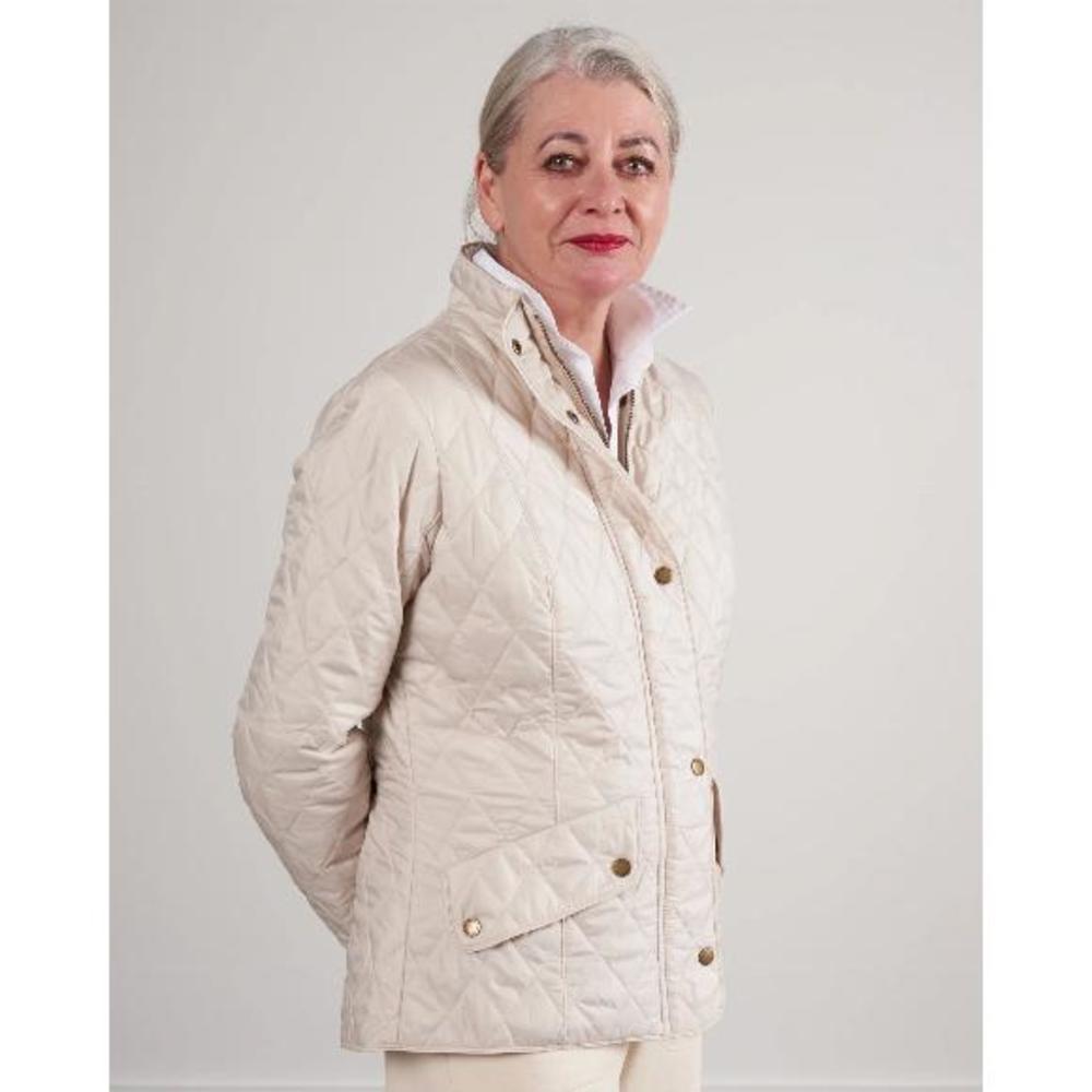 Barbour Flyweight Cavalry Quilt - Pearl/ston Size 10